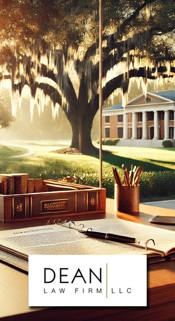 a desk with a pen and a book